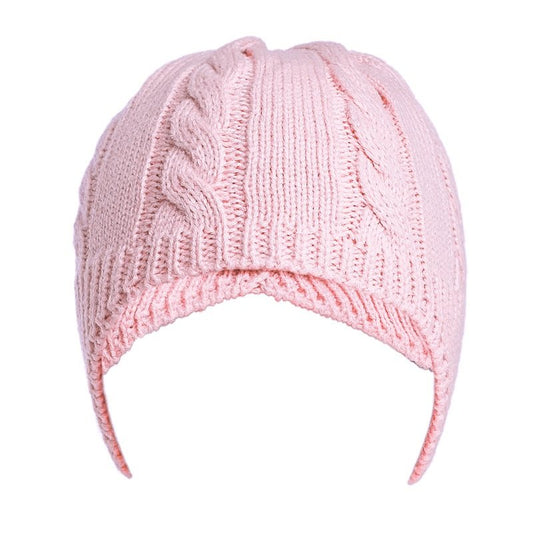 Pesci baby - pink cable knit hats - 0-12mnths