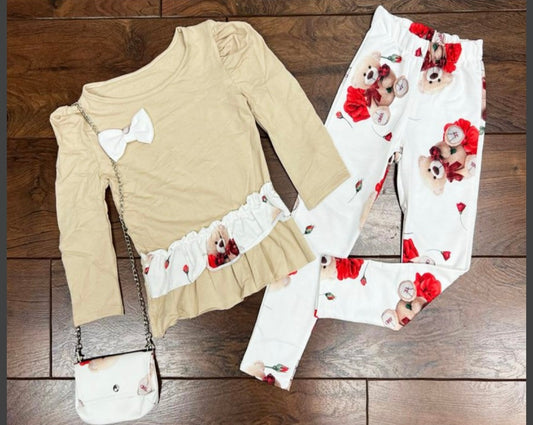Valentine’s Outfit Sets With Bags 2-12 Yrs