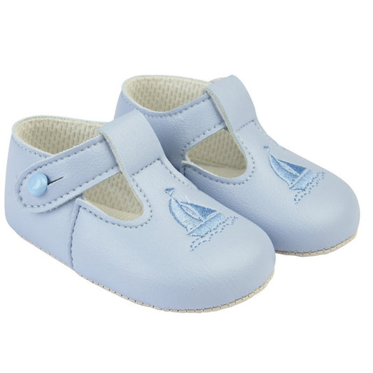Baypods soft sole  - Blue with boat image