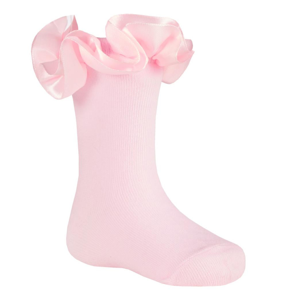 Spanish pink frilly socks