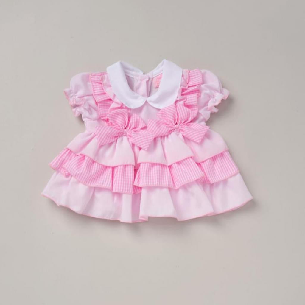 Gingham Bows & Frills Dress Set By Rockabye-baby